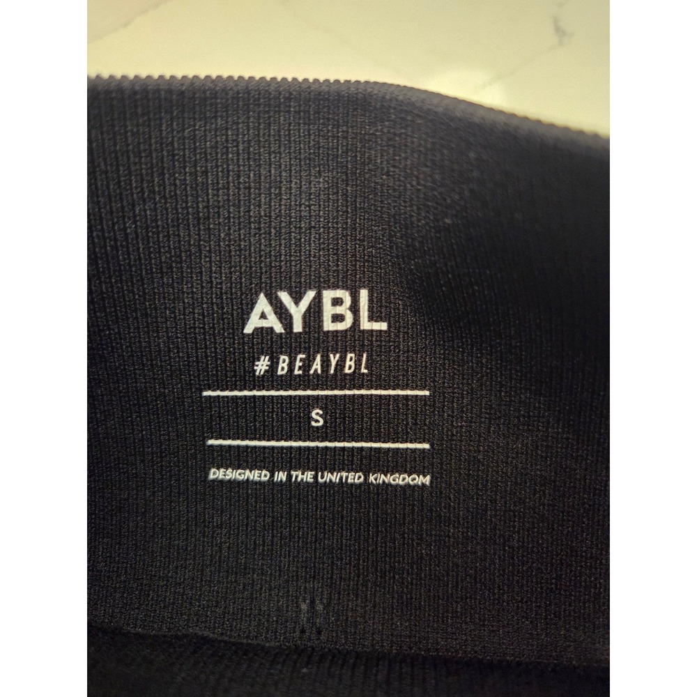 AYBL Black High Waisted Athletic Leggings Full Length Stretch Yoga Pants Women S - Picture 3 of 6